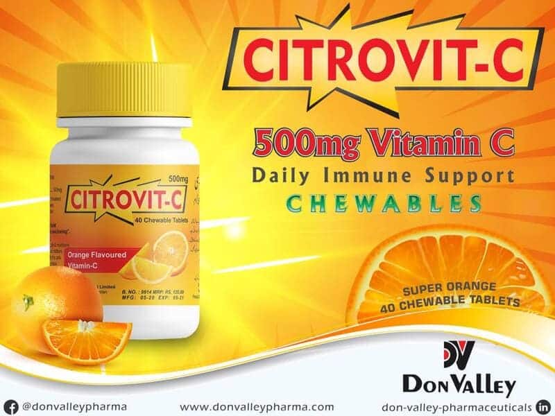 Our Top Selling Products For Summer 2022 3 Citrovit C Chewable Vitamin C Tablets by Don Valley Pharma