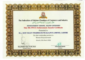 FPCCI Achievement Award - Don Valley Pharmaceuticals